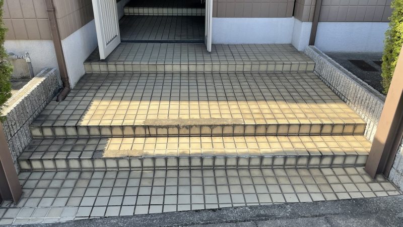 滑り止め効果のあるスロープ工事