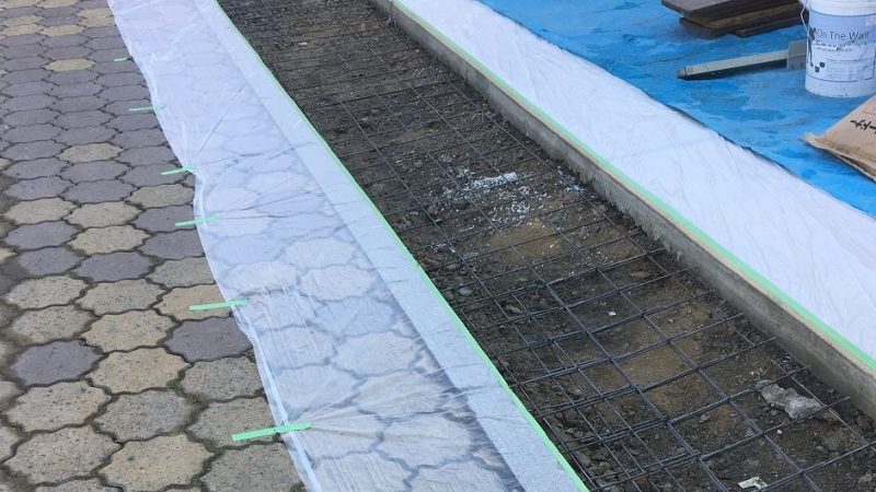 スタンプコンクリート施工