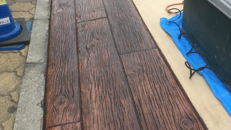 スタンプコンクリート施工