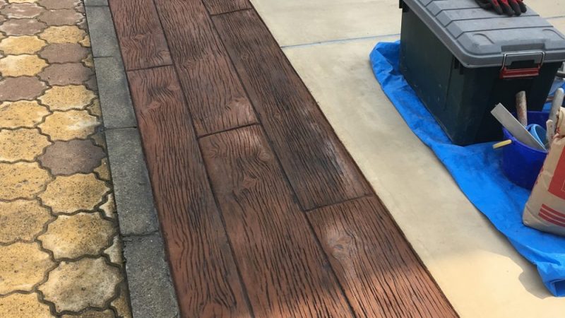 スタンプコンクリート施工