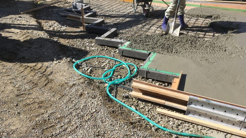 スタンプコンクリート施工