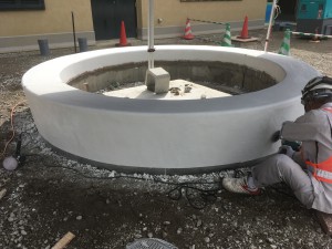 上塗り作業、磨き